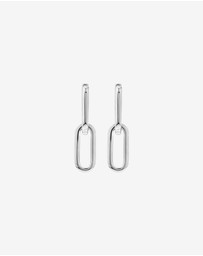 Michael Hill - Paperclip Link Drop Huggie Earrings in Sterling Silver