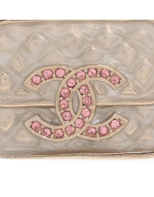 Pre-Loved by Azura Reborn - Pre-Loved CC Gold Plated Faux Pearl and Rhinestones Bag Necklace