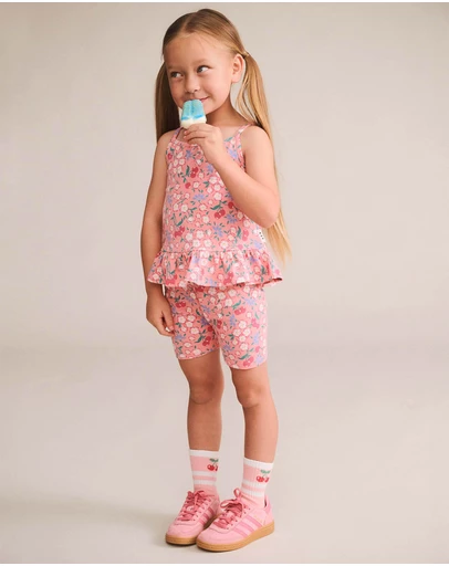 Huxbaby - Tropical Cherry Floral Two Piece Set - Babies-Teens