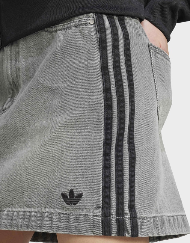 adidas Originals - Adicolor 3-Stripes Denim Mini Skirt Womens