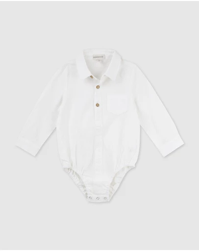 Designer Kidz - Archie L/S Button Romper