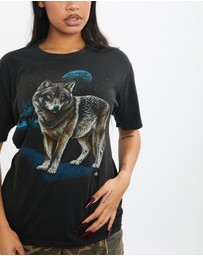 Vintage by The Real Deal - Pre Loved - 1987 Wildlife Wolf Tee