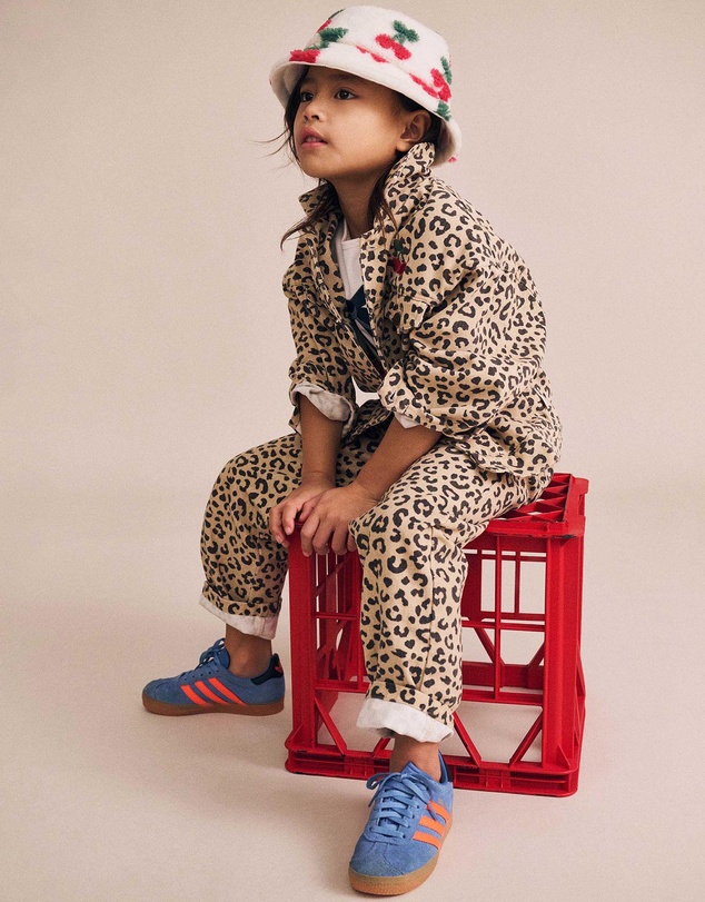 Huxbaby - Very Cherry Leopard Print Denim Jacket - Babies