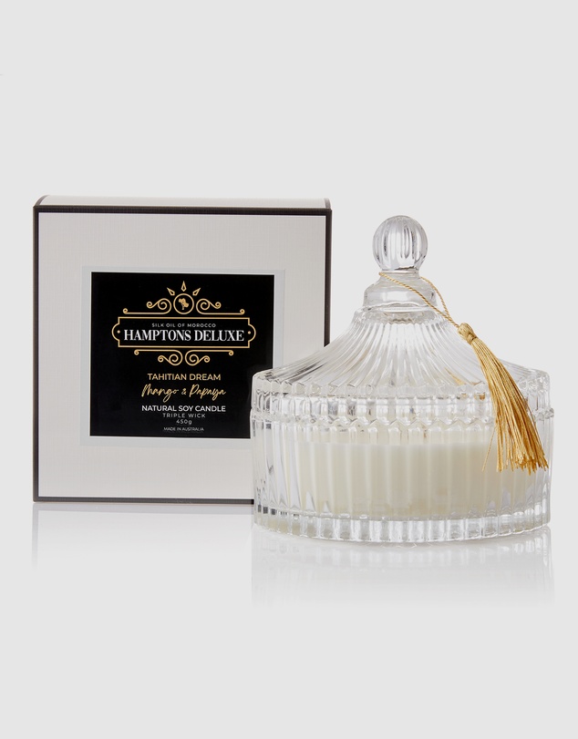 Silk Oil of Morocco - Hamptons Deluxe Large Natural Soy Candle - Tahitian Dream