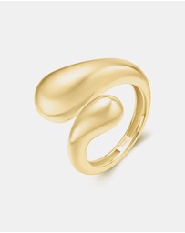 Ania Haie - Gold Sculptural Crossover Ring