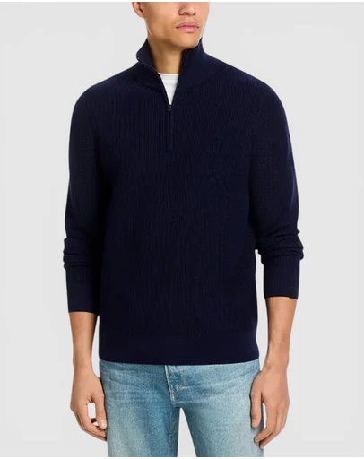 rag & bone - Joel Merino Half Zip Sweater