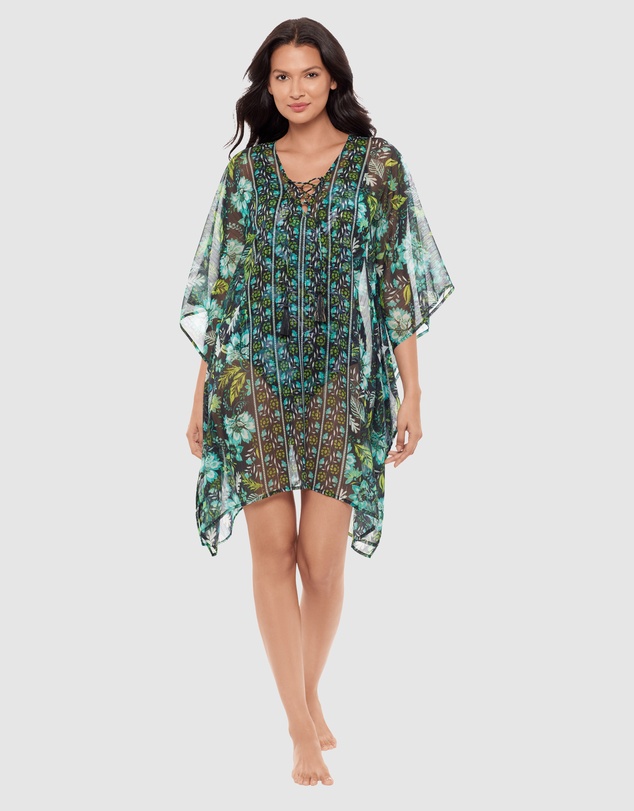 Miraclesuit Swimwear  - Florica Sheer Chiffon Caftan Beach Cover Up