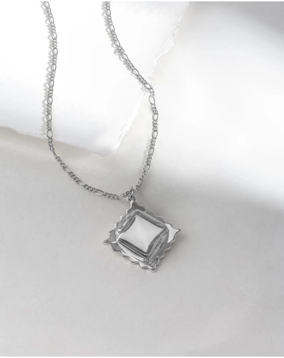 Wanderlust + Co - Ravioli Silver Necklace