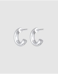 Elli Jewelry - Earrings Stud Classic Hoop 925 Sterling Silver
