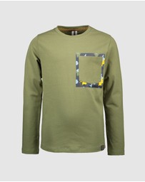 B.Nosy - Long Sleeve Tee With Pocket - Kids-Teens