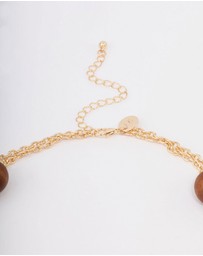 Lovisa - Gold Double Chain Beaded Necklace