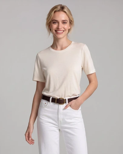 SILK MAGNOLIA - Merino Wool T-shirt