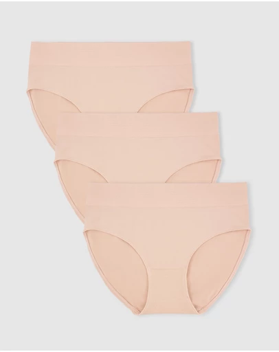B Free Intimate Apparel - Cotton High Cut Briefs - 3 Pack