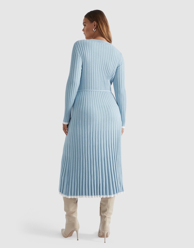 Seed Heritage - Pleated Knit Midi Dress