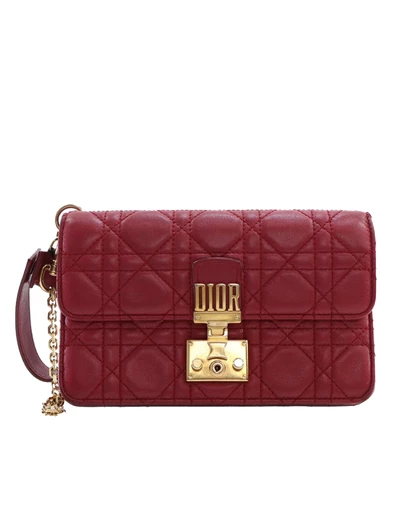 Pre-Loved by Azura Reborn - Pre-Loved Lambskin Cannage DiorAddict Wristlet Clutch