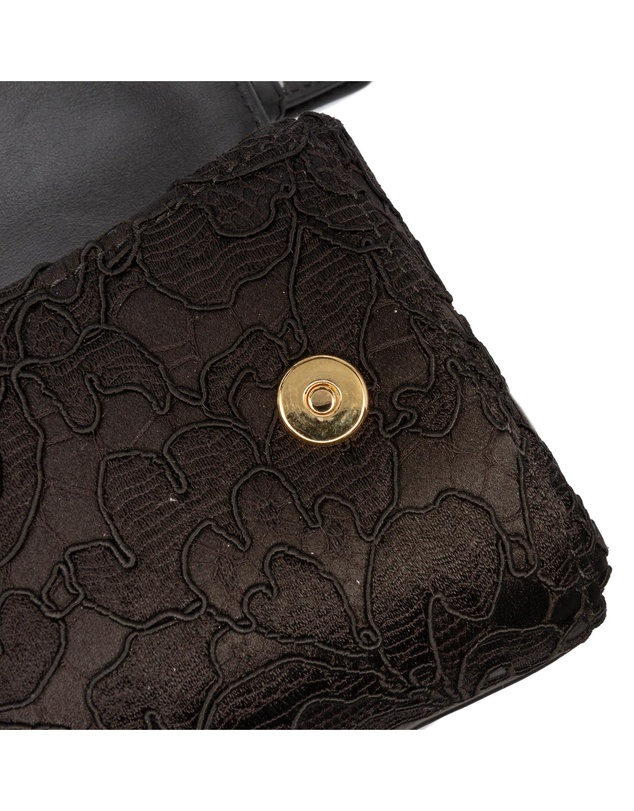 Pre-Loved by Azura Reborn - Pre-Loved Silk and Lace Crystal Embellished DG Flap Satchel