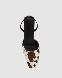 Nakedvice - The Cupid Cow Print Heel