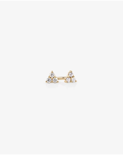 Michael Hill - Trio Stud Earrings with .08 Carat TW Diamonds in 10kt Yellow Gold