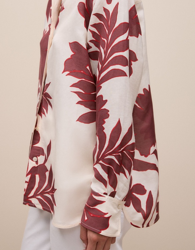 Trenery - Roselle Relaxed Shirt in Red Mahogany