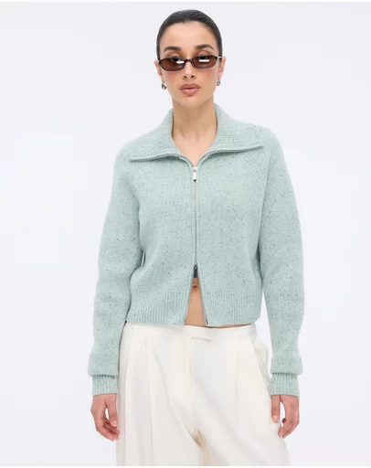 Minima Esenciales - Niles Merino Wool Zip Cardigan