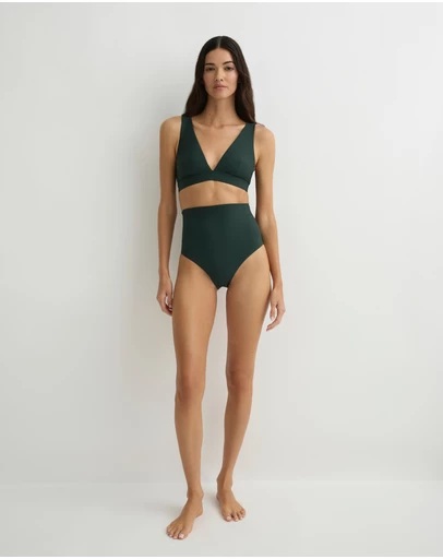 BONDI BORN - Lya Bikini Top - Forest (Sculpteur®)