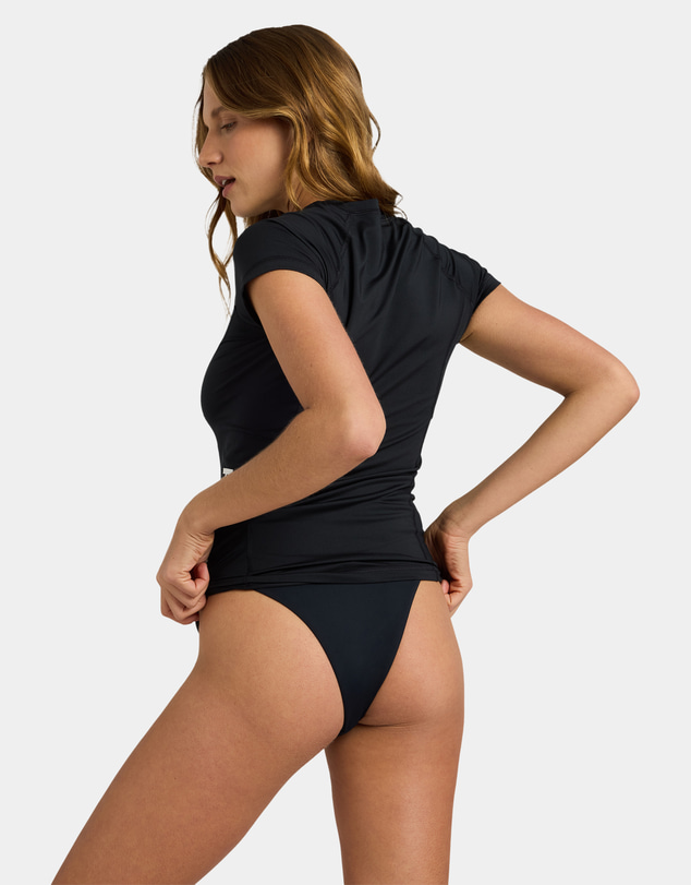 Roxy - Womens Essentials Half Zip Short Sleeve Rashguard