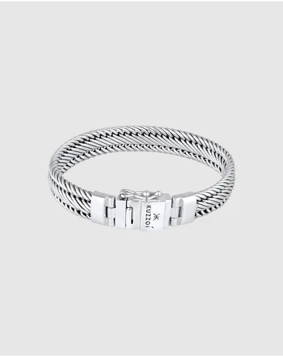 Kuzzoi - ICONIC EXCLUSIVE - Braided Link Bracelet in 925 Sterling Silver
