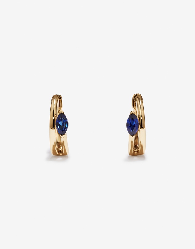Michael Hill - Marquise-Cut Created Sapphire Wrap Earrings in 10kt Yellow Gold