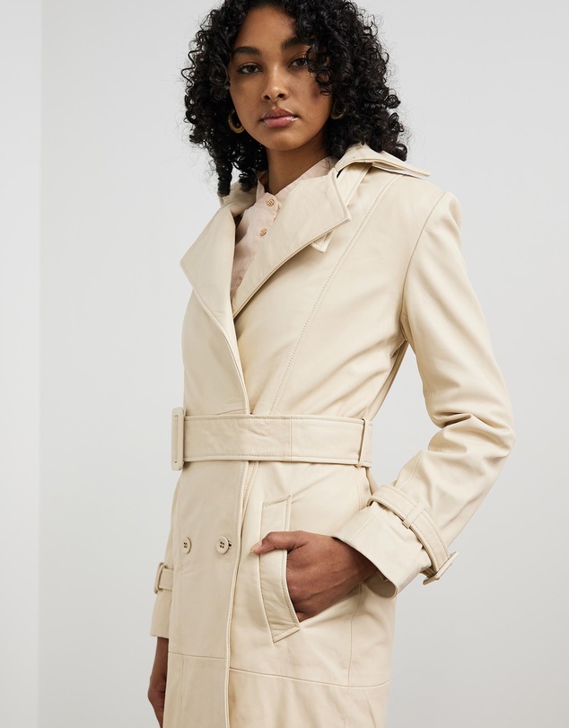 Sofia Irina - Leather Trench Coat