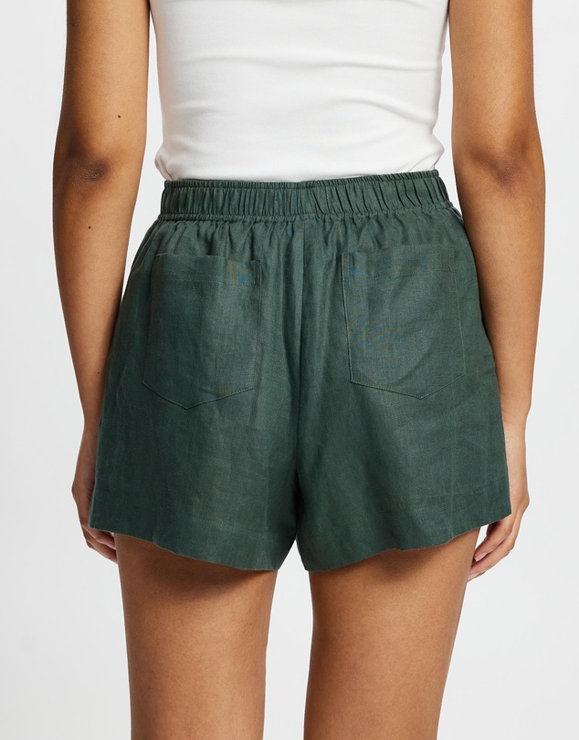 White By FTL - Rhonda Linen Shorts