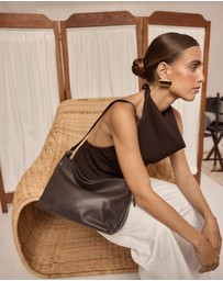 VESTIRSI - Eden Dark Chocolate Leather Shoulder Bag