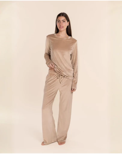 Gingerlilly - Thea Velour Long Lounge Set