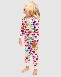 Sant And Abel - Kids Drawbertson Drippy Lips Long PJ Set