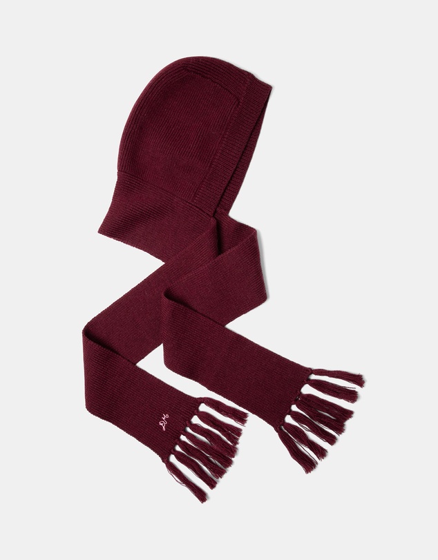 Damson Madder - Tassel Hooded Scarf