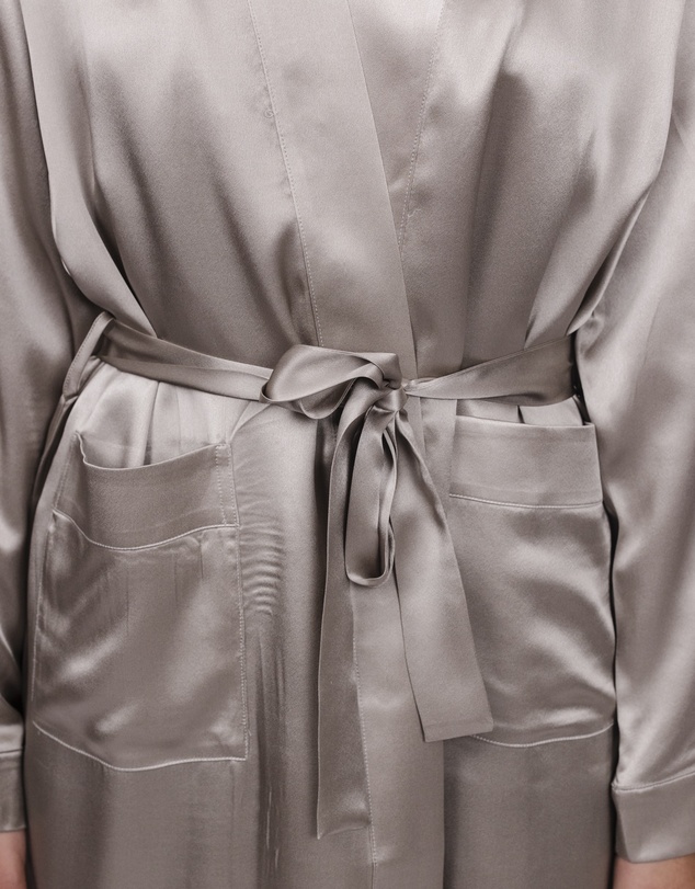 SILK MAGNOLIA - Silk Robe Dressing Gown