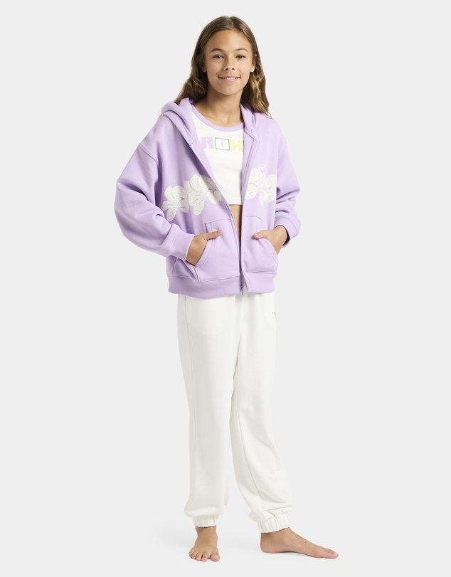 Roxy - Girls 4 to 16 Midnight Hike Brushed Zip Up Hoodie