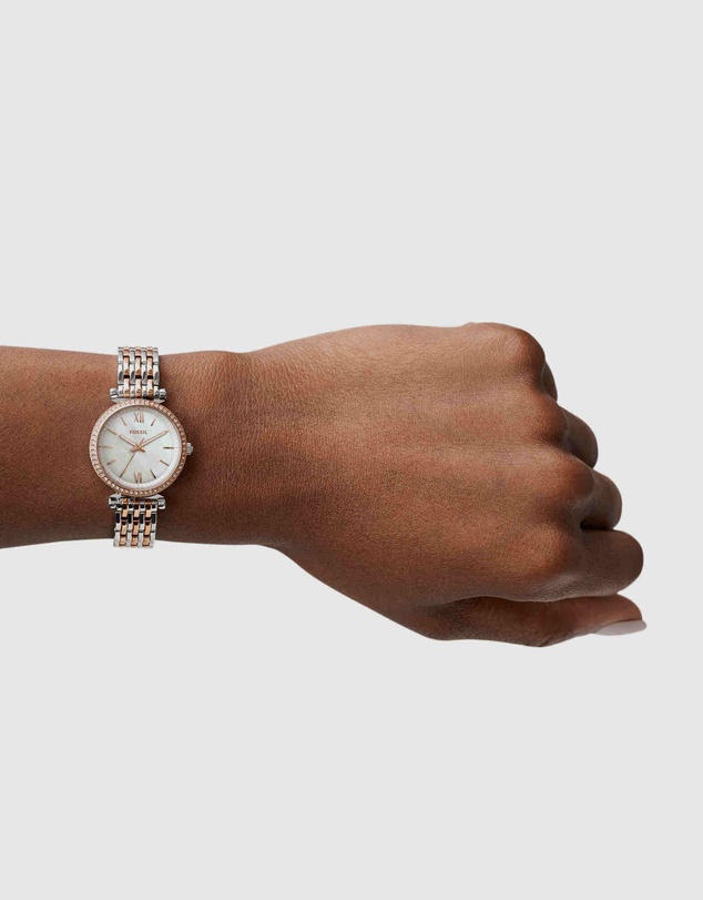 Fossil - Carlie Mini Two Tone Analogue Watch ES4649