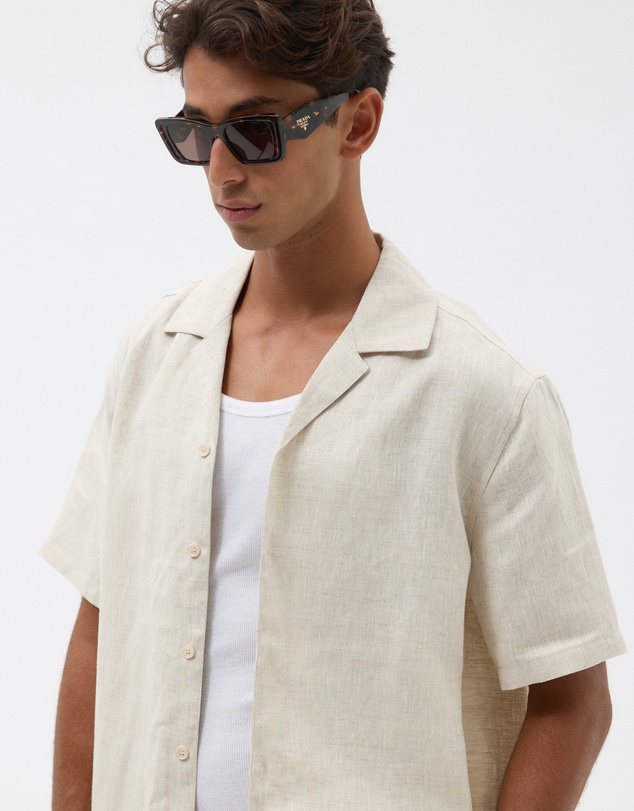 AERE - Euro Resort Linen Camp Collar Shirt