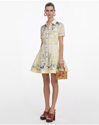 Self Portrait - Floral Organza Mini Dress