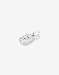 Michael Hill - Letter F Mother of Pearl Initial Pendant in Sterling Silver