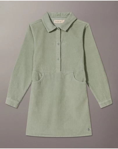 Calvin Klein Jeans - Girls Corduroy Long Sleeve Shirt Dress