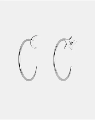 Karen Walker - Moon & Star Hoops