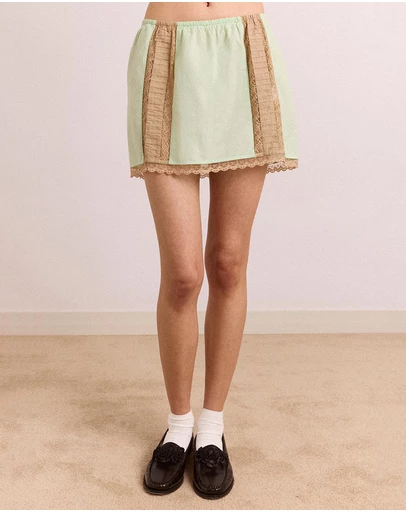 Damson Madder - Addie Lace Mini Skirt
