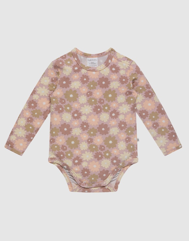 Kynd Baby - Comfy Bodysuit Long Sleeve in Bold Floral