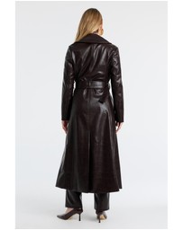 Bardot - Andros Vegan Croc Leather Coat
