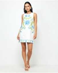 AERE - Elladia Structured Satin Mini Dress