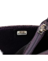 Pre-Loved by Azura Reborn - Pre-Loved Quilted Iridescent Lambskin Tartan Button Wallet On Chain