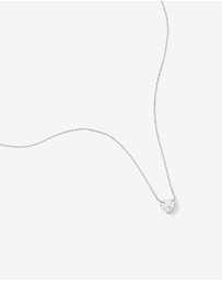 Michael Hill - Cubic Zirconia Heart Stud Earrings and Necklace Set in Sterling Silver