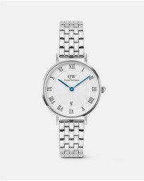 Daniel Wellington - Petite 28mm Roman Numerals Date 5-Link S