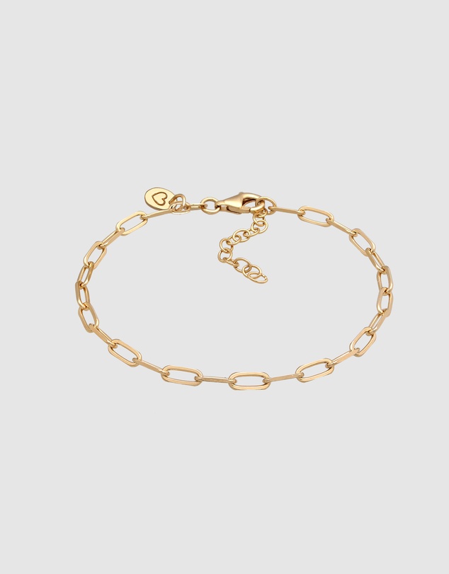 Elli Jewelry - Bracelet Heart 925 Sterling Silver Gold-Plated